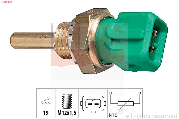 KÜHlmitteltemperatursensor FÜR Peugeot, CitroËN, Alfa Romeo - EPS 1.830.147-image