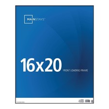 Black Front Loading 16x20 Picture Frame for Wall Mount or Tabletop Display