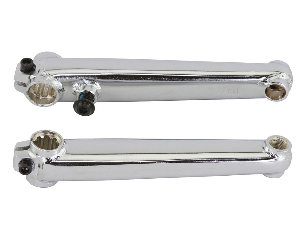 Cro-mo Crank Arm Set 170mm 19mm 8-spline 3 Piece Crank Arms Chrome.