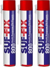 Expanding Foam Straw Type | 3 x 750ml Multipurpose Foam for Gaps and Cracks