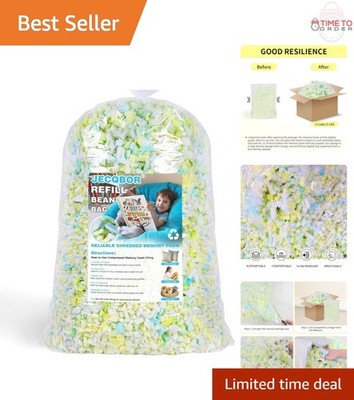 5lbs Shredded Memory Foam Filling for Bean Bags Cushion Support Soft Durable