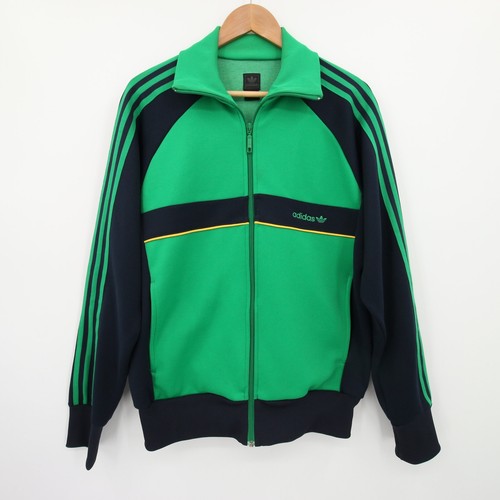 Adidas Track Jacket Green Blue Full Zip Collared Y2K Vintage Size Medium