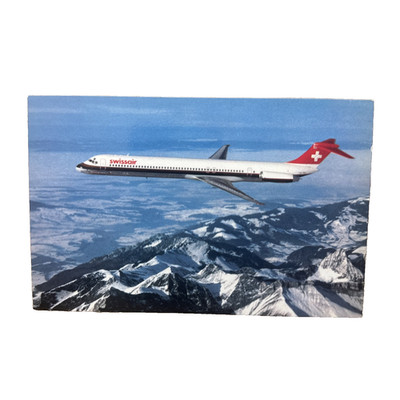 Postkarte Ansichtskarte AK Flugzeug Luftfahrt Swiss Air Airline Issue DC-9-81