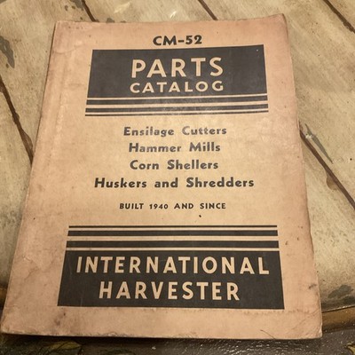 1943 IHC PARTS CATALOG CUTTERS HAMMER MILLS SHELLERS HUSKERS SHREDDERS