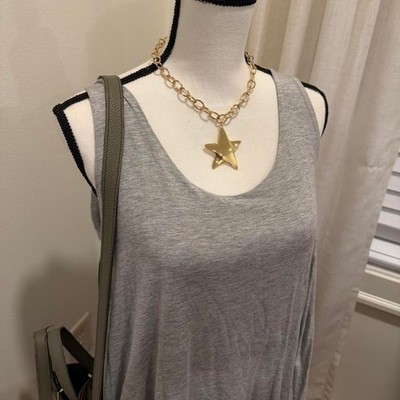 NWT Grey Diosa Top slip tank top with two layers summer soft casual cute