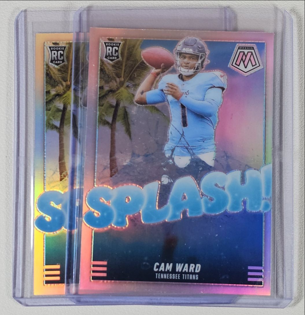 [2] CAM WARD 2025 MOSAIC SPLASH! ROOKIE SILVER PRIZM TITANS RC Q2277