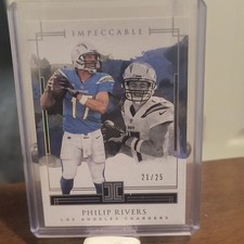 Panini Impeccable #32 Philip Rivers Silver /25 Los Angeles Chargers Football