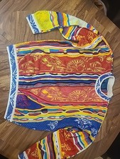 VTG 80s 90s Size M COOGI Knit Mercerized Cotton SWEATER Biggie Smalls Hip Hop