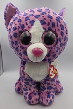 Claire's Ty Beanie Boos 16" Reagan Pink Leopard Plushy Stuffed Animal w/ Tags