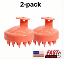 2 Pack Silicone Scalp Massage Brush Shampoo Cleaning Hair Scrubber Comb Hair Car