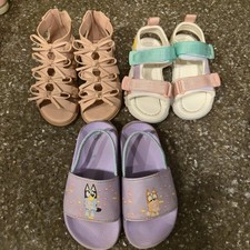 Girls Sandal Lot 3 Pair Toddler Sz 9