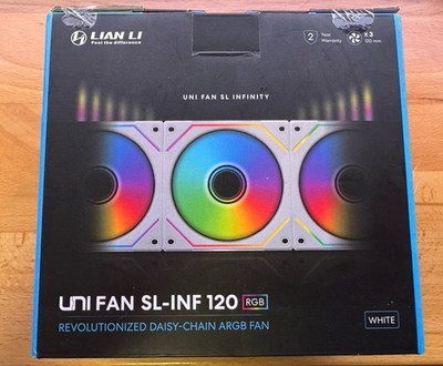 Lian Li UNI Fan SL-Infinity 120mm-Triple Pack-ARGB Fan-Infinity Mirror-Daisy-...
