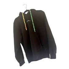 Sonneti London Hoodie Pullover Sweatshirt Drawstring Black Mens Size M