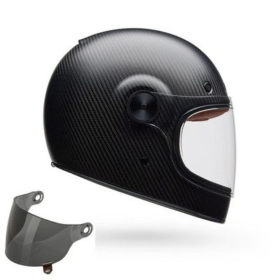 Bell Bullitt GT Carbon Retro Integralhelm Motorrad Motorradhelm - Matt Schwarz
