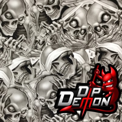 SEE NO EVIL EXTREME SKULLS HYDROGRAPHIC WATER TRANSFER FILM HYDRO DIP DIPPING