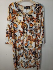 NWT Attitudes By Renee Split-Tail Long Tunic Top Size M 3/4 Sleeve Jersey