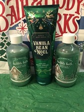 Bath  Body Works Vanilla Bean Noel, Shea Body Cream Lotion Luxury Bubble Bath