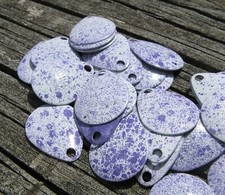 Size 2 Northland Reed Runner Co Spinner Blades- Lot of 30 White & Purple Z38