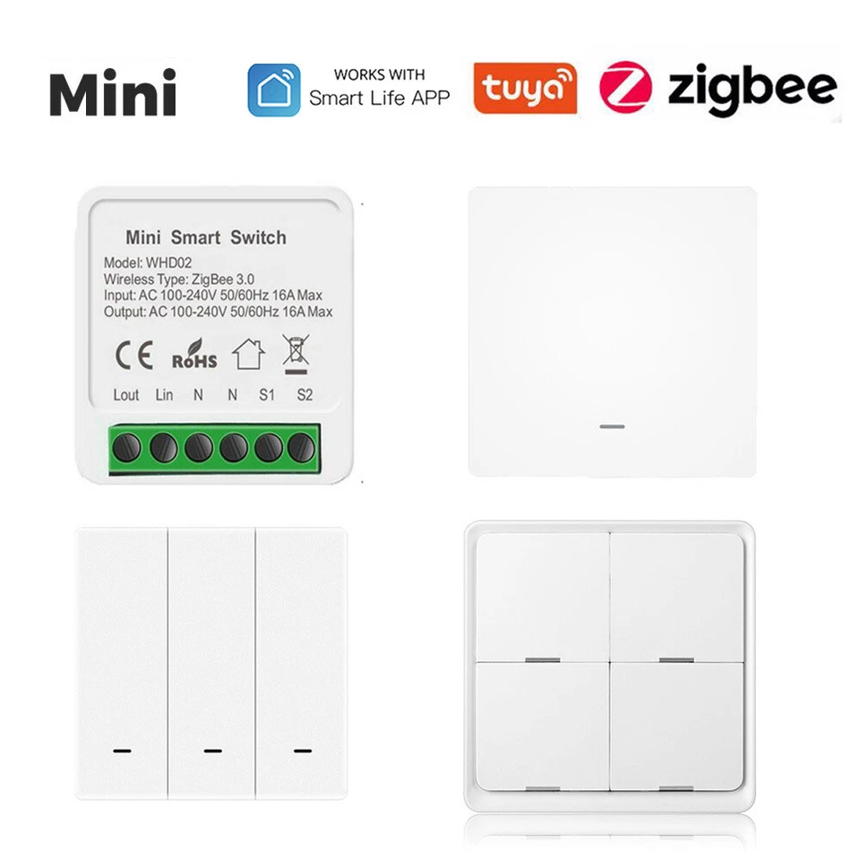 Tuya Zigbee Smart Switch Funkschalter kabellos Szene Wandschalter Fernbedienung - Bild 2 von 4