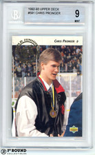 Chris Pronger BGS 9: 1992-93 Upper Deck Rookie Card #591. rookie card picture