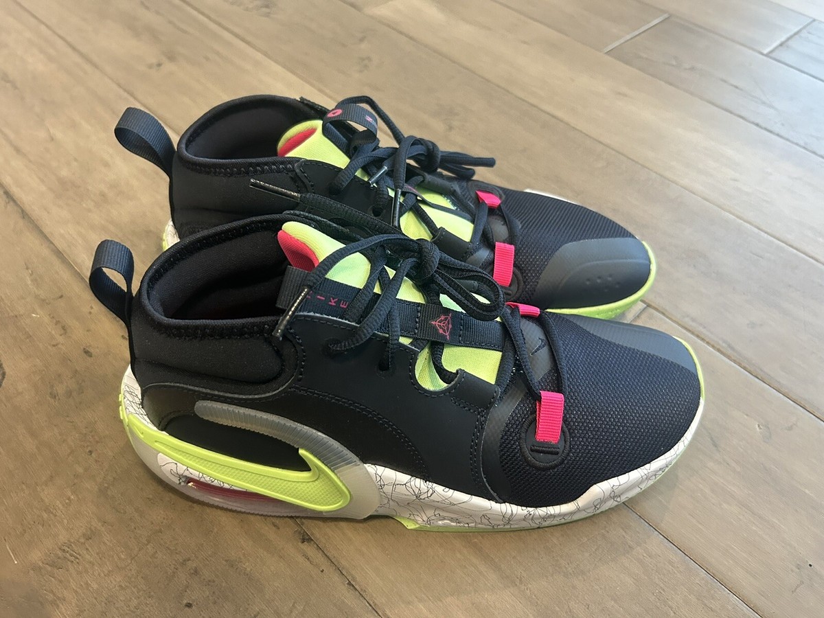 Size 6Y Nike Air Zoom Crossover 2 Mid Dark Obsidian Lime Blast