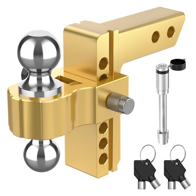 Trailer Hitch 2 Inch Receiver 6 Inch Adjustable Drop Hitch 12,500 LBS Heavy Duty