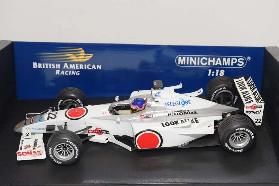 A63 1:18 180 000022 MINICHAMPS F1 FORMULA BAR 02 HONDA J. VILLENEUVE 2000 MIB - Immagine 3 di 4