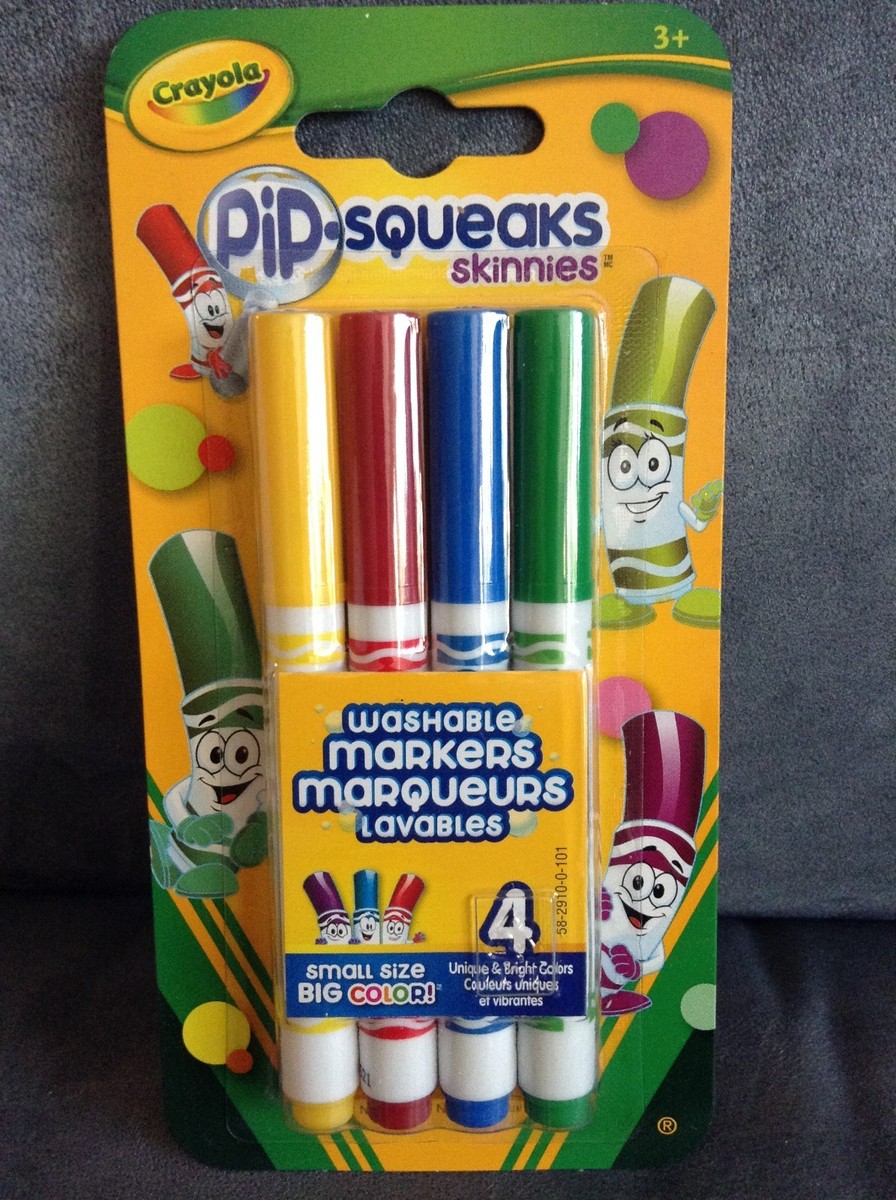CRAYOLA PIP-SQUEAKS SKINNIES COUNT WASHABLE MARKERS FOR AGES 3+
