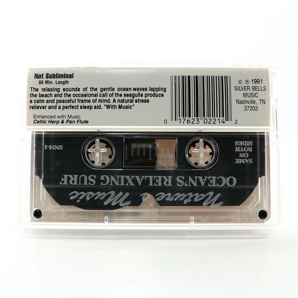 Ocean's Relaxing Surf Enhanced with Music (Cassette Tape, 1991) TESTED Natural - Image 2 of 4