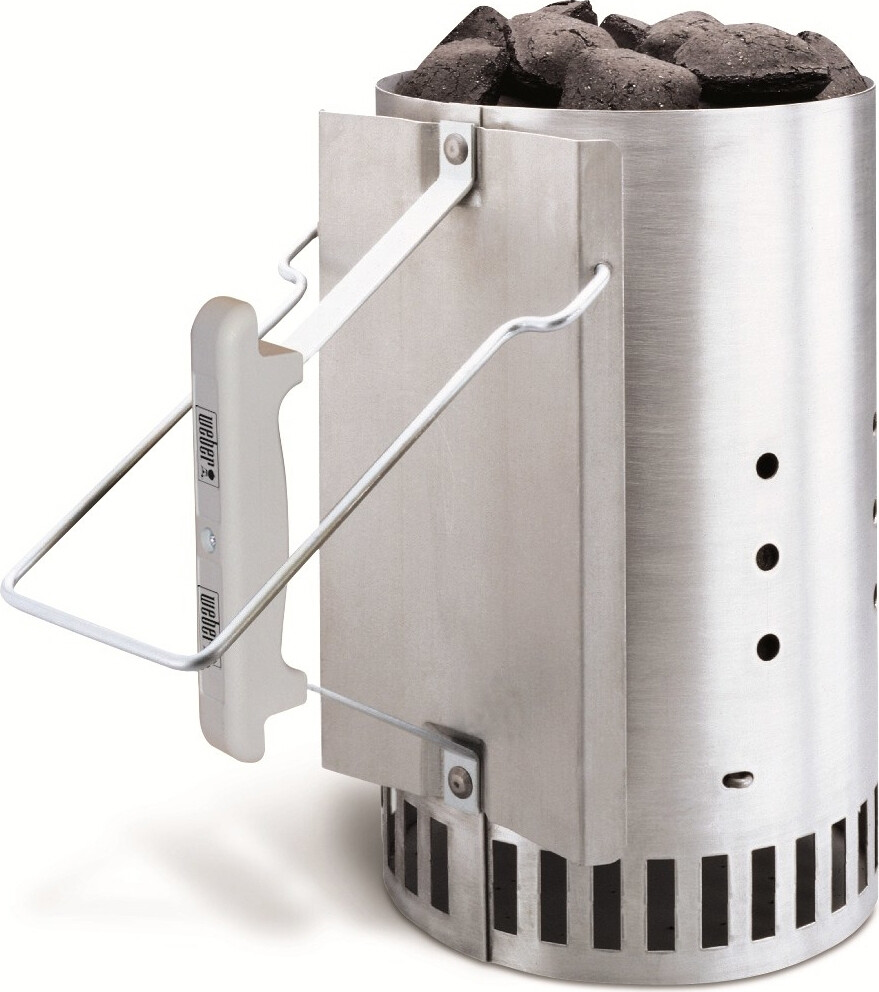 Ciminiera Weber 7416: Accenditore Carbonella in Acciaio h32cm