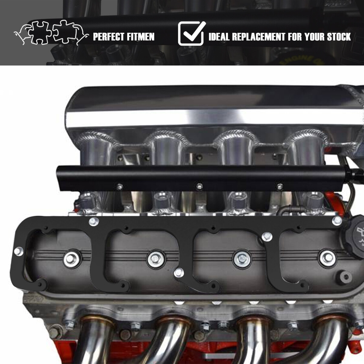 Black LS Billet Adapter Aluminum Square Coil Brackets Valve fit For LS1/LS6 D580 eBay