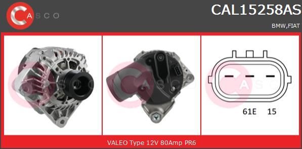 Alternateur BMW E46 E36 E39 E53 moteur 6 cylindres essence 120A