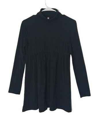Xhilaration long sleeve turtleneck dress fit & flare black size M | eBay