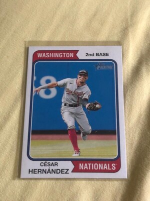 623-3 2023 Topps Heritage Base Cesar Hernandez Washington Nationals
