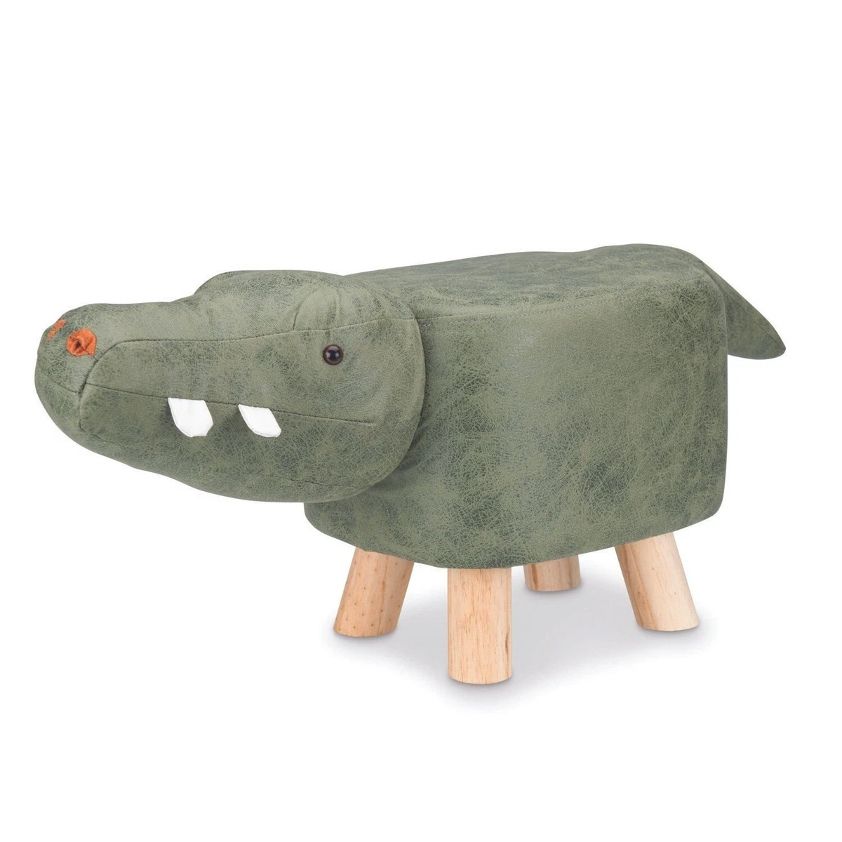 Animal Foot Stool Crocodile Padded Cushion Pouffe Ottoman