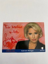Gabriele Metzger Verbotene Liebe Autogrammkarte mit Original Unterschrift