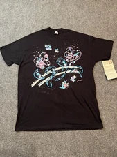 Vtg NWT Gilda Marx Shirt OSFM USA Made Single Stitch Black 1989 Workout