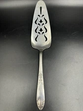 National Silver Co Silverplate Pie Cake Server Kitchen Ware Utensil 10” Pierced