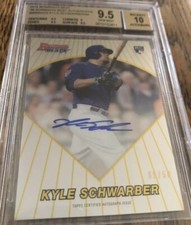 Kyle Schwarber Gold Refractor Rookie Auto 9/50. BGS 9.5 /10 Auto