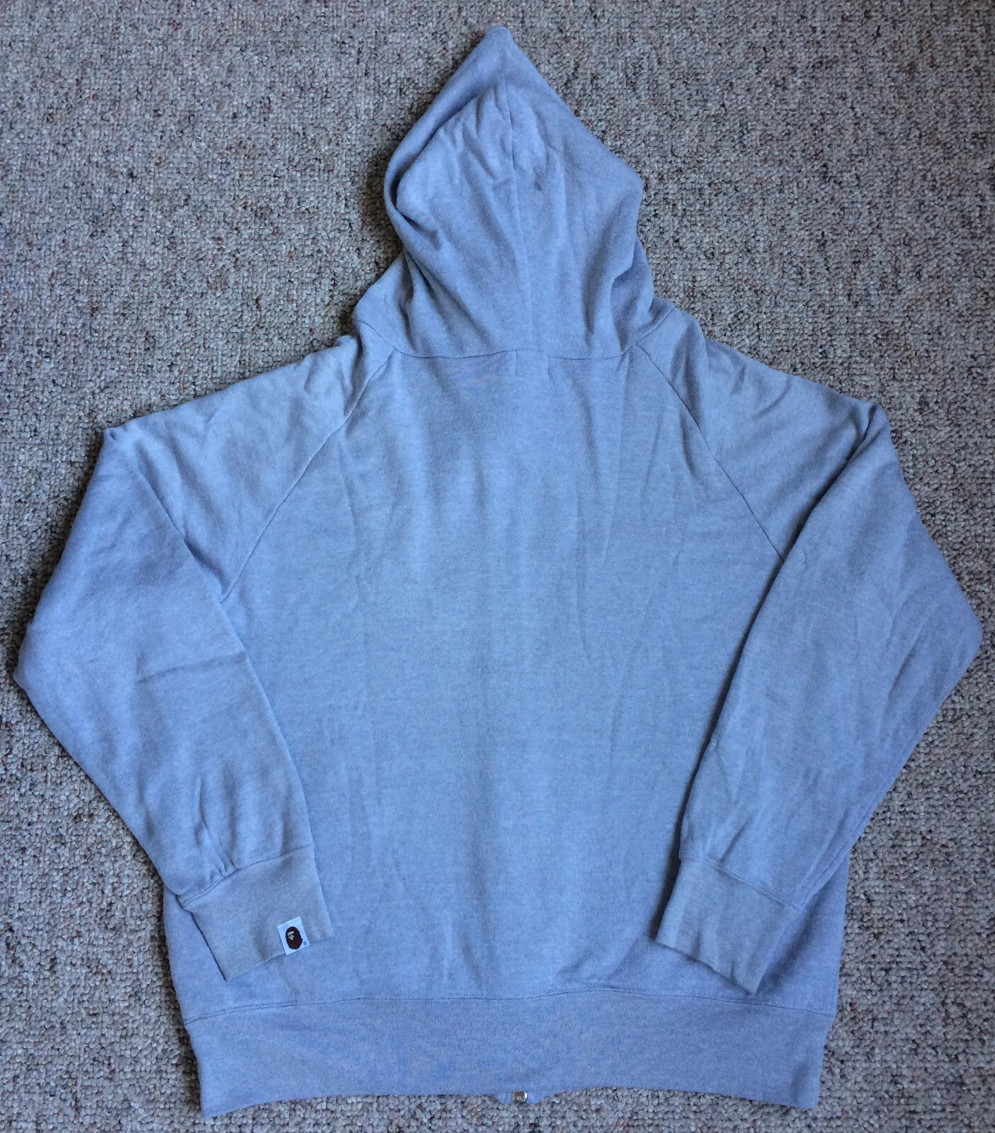 A BATHING APE (BAPE) Felpa con cappuccio OG Bape full zip termica Spellout