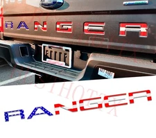 0.1 in ABS Tailgate Insert Letters fits 2019-2023 Ford Ranger (Color Flag)