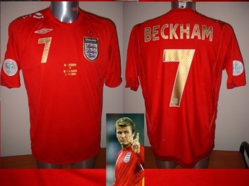 England Beckham S M L XL XXL World Cup 06 Shirt Jersey Football
