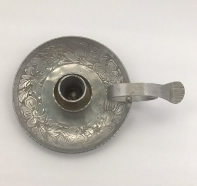 Vintage Hand Forged Aluminum Intaglio Design BY E.M.P.C. Candle handler