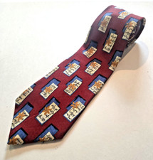 Guess American Classics Blue Red 100% Imported Silk Men’s Neck Tie Made In Usa