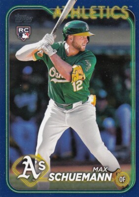 MAX SCHUEMANN TOPPS UPDATE ROOKIE ROYAL BLUE PARALLEL RC A'S #US220 2024 24
