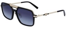 NEW MCM 732S 001 Black Gold Sunglasses with Grey Lenses MCM Case