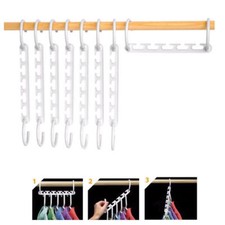 MULTI FUNCTION CLOTHES 8 HANGERS SAVING SPACE CLOSET ORGANIZER MAGIC WONDER RACK