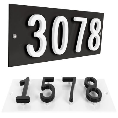 ColourTree Custom Size Personalized House Numbers Address Street Sign Plaque