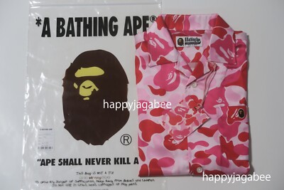 A BATHNIG APE Ladies' ABC CAMO OPEN COLLAR SHIRT 1L30232001 | eBay