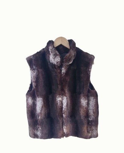Co. Chocolate Faux Fur Reversible Vest 